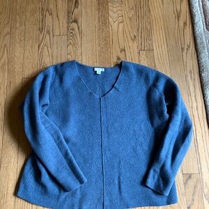 JJill Blue Vneck Sweater XS Petite